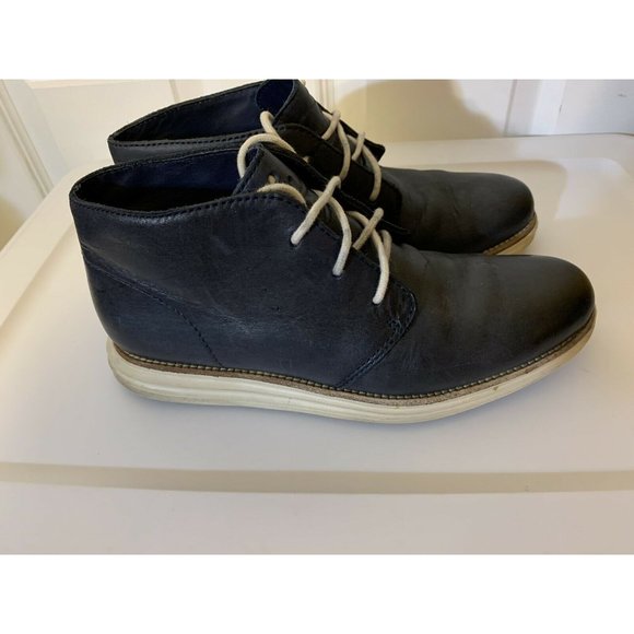 Cole Haan Grand OS Men’s Sz‎ 8M Blue Leather Ankle Boot - Picture 4 of 10